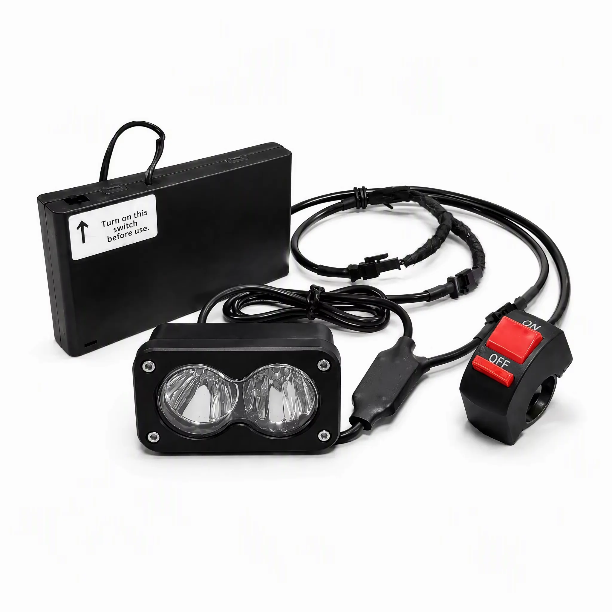 Baja Chase Light Battery Powered 1000LM Dual Lens LED Tail Light Strobe Flashing for Surron Dirt Bike E-bike IP67
