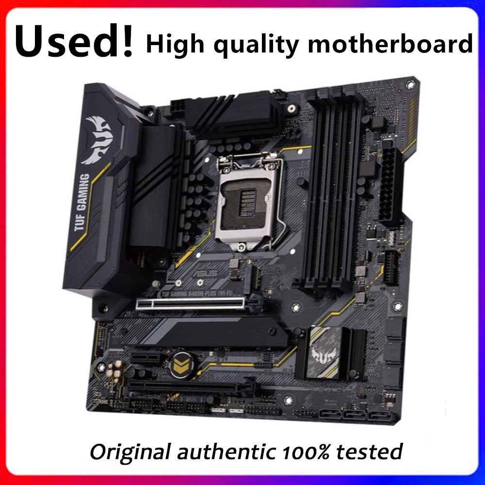 Used motherboard For Asus TUF GAMING B460M-PLUS (WI-FI) Original Desktop B460 B460M Motherboard LGA 1200  i7/i5/i3 USB3.0 M.2