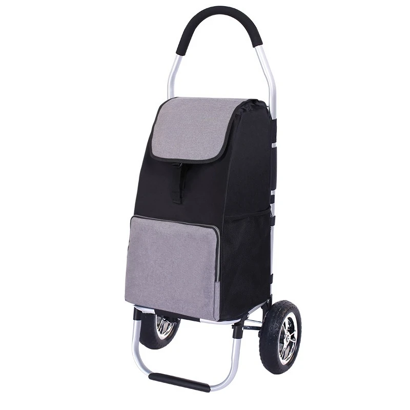 

Shopping, folding and towing, portable shopping cart, light hand-pulled household courier artifact trolley