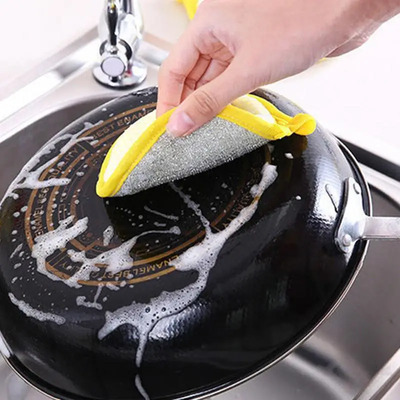 Dishwashing Sponge Reusable Washable Sponges Double Side Magic Sponge To Wash Dishes Useful Things for Kitchen Clean Tools