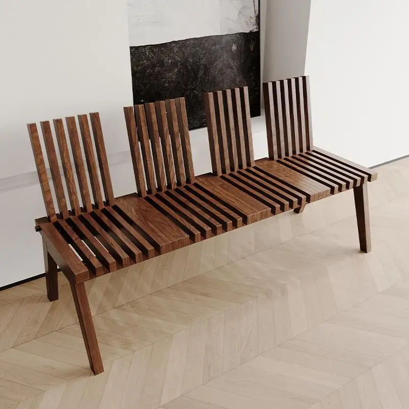 Solid wood folding bench, medieval shoe changing bench, piano solid wood restaurant bench