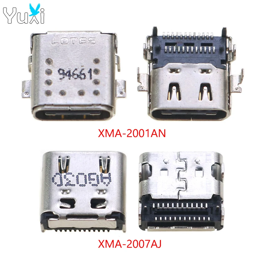 YuXi 1pc USB 3.1 Type C Connector Socket For Redmi Renmibook 2 XMA2001-AN XMA-2007AJ Laptop 24pin Charging Port DC Power Jack