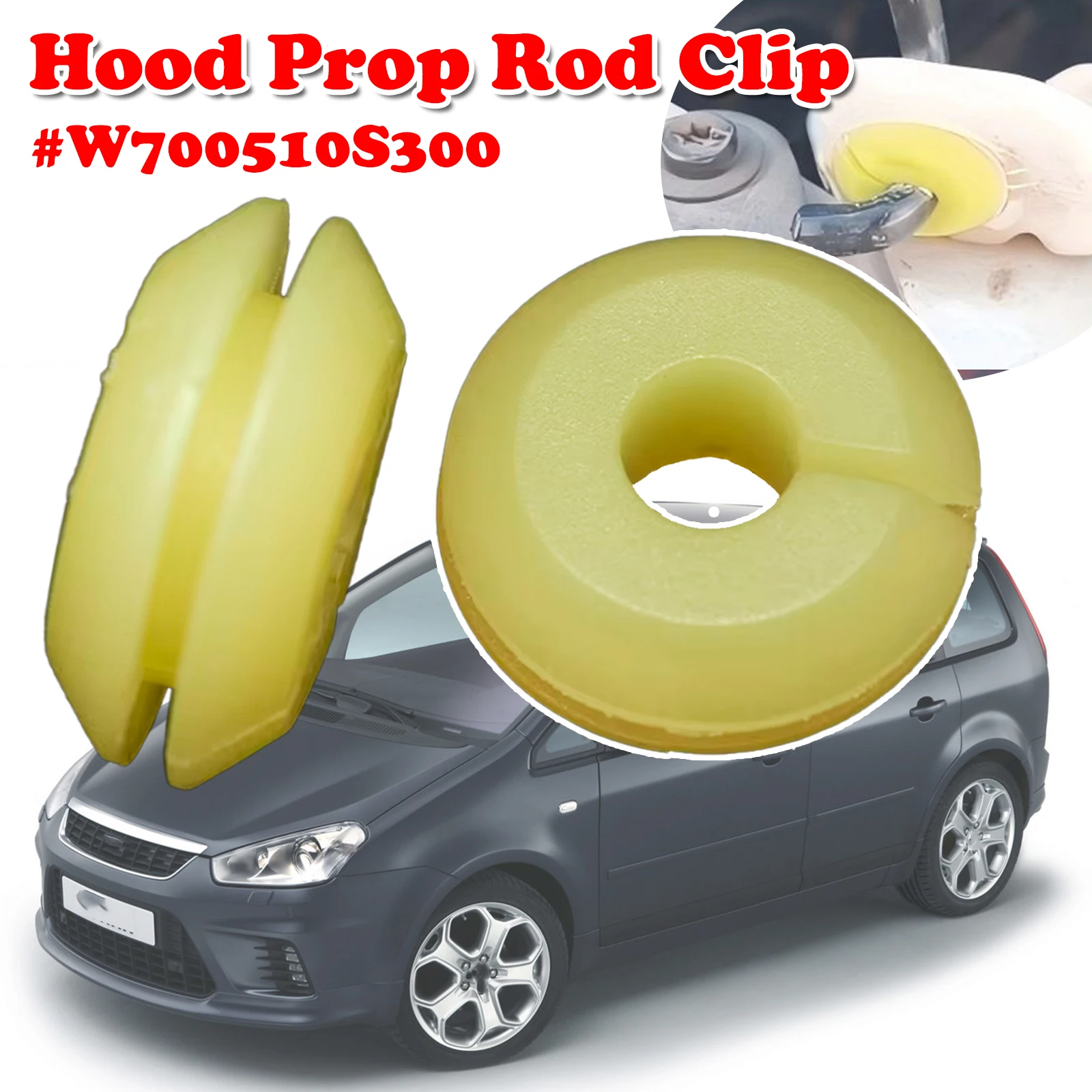 2pcs For Ford C-Max Focus C-Max Hood Latch Nut Prop Support Rod Hinge panel Grommet Replacement Clip W700510S300 2003 2004- 2007