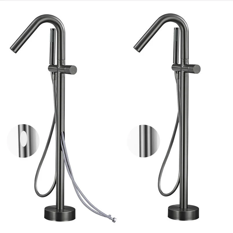 KEMAIDI Floor Mounted Tub Filler Faucets Freestanding Bathtub Faucet Tub Bath Stand Alone Tub Shower Faucets w/ Handheld Sprayer