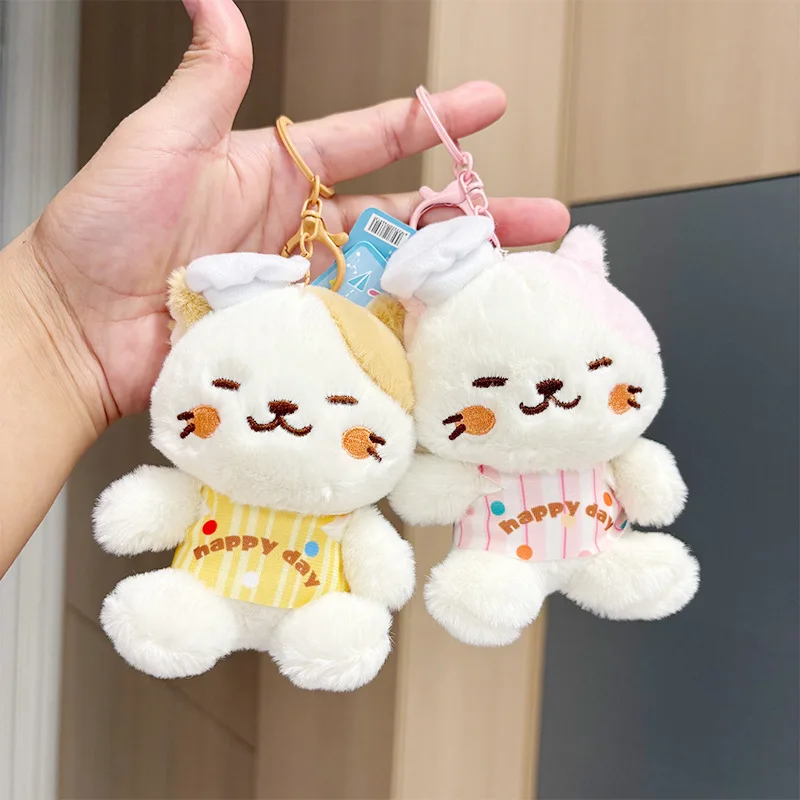 

Мультфильм выпечка кота плюшевый кулон кукла пара сумка кулон милая девушка рюкзак аксессуары брелок