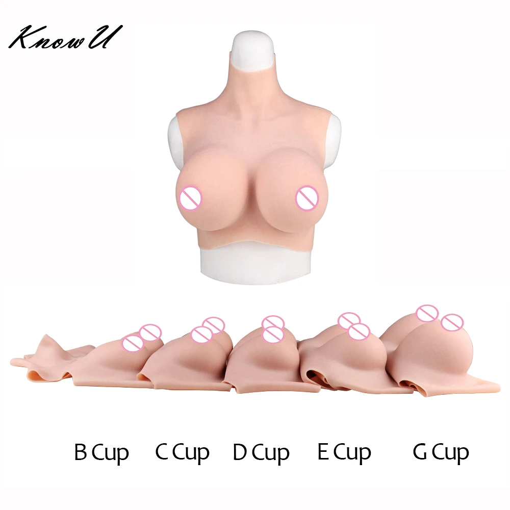 

KnowU Upgraded Breast Forms Fake Boobs B-G Cup Cotton Filler For Cosplay Transgender Drag Queen Simulation Skin Texture