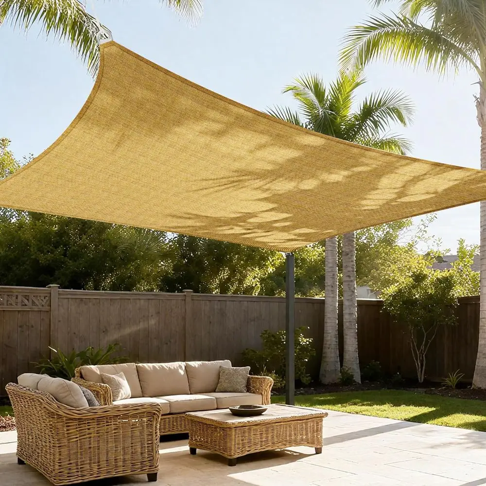 

Sun Shade Sail 11'x21' RecShade Patio Cover UV Block Shade Cloth Awning abric or Backyard Pergola Garden Deck Carport Outdoor Ac