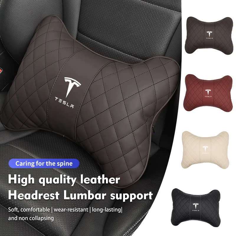 Car Headrest Love Neck Pillow Seat Lumbar Pillow Support For Tesla Model 3 S Y X