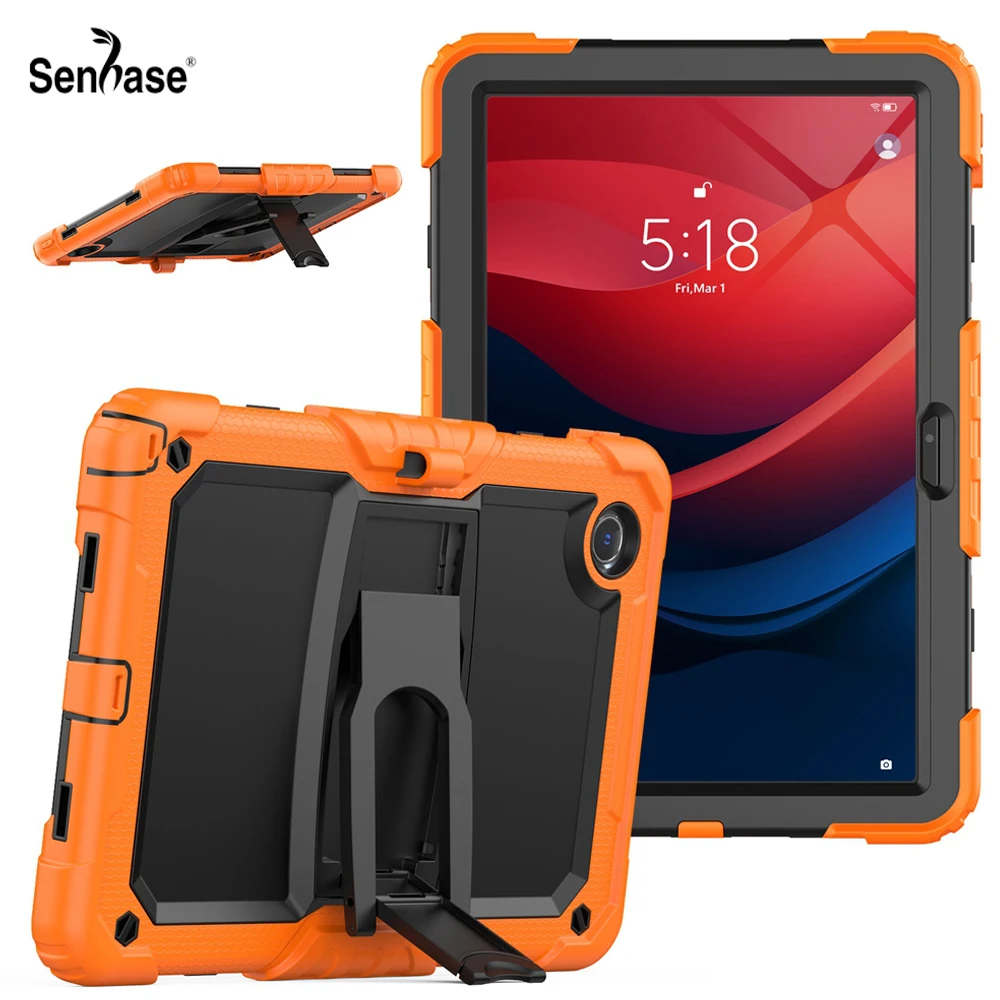 

For Lenovo Tab M11 2024 11 inch TB-330FU Case Kids Safe Silicon PC Hybrid Shockproof Stand Tablet Cover