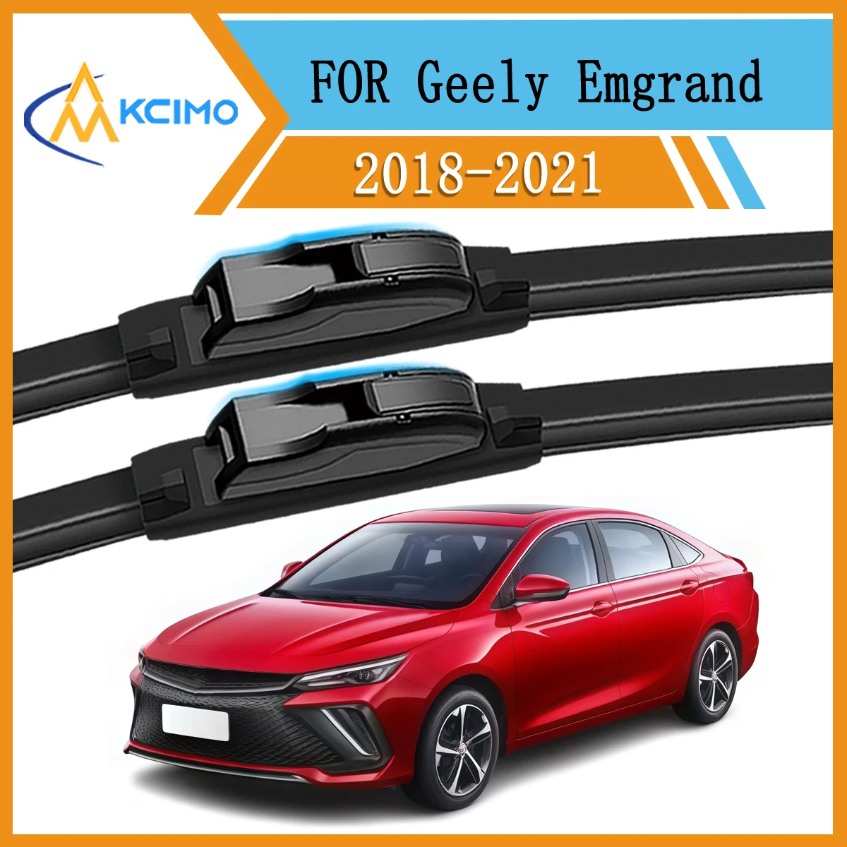 

Beam Style Front Windshield Wipers Silent Operation For Geely Emgrand 2018-2021 Streak-Free Wiper Blades Set Quiet