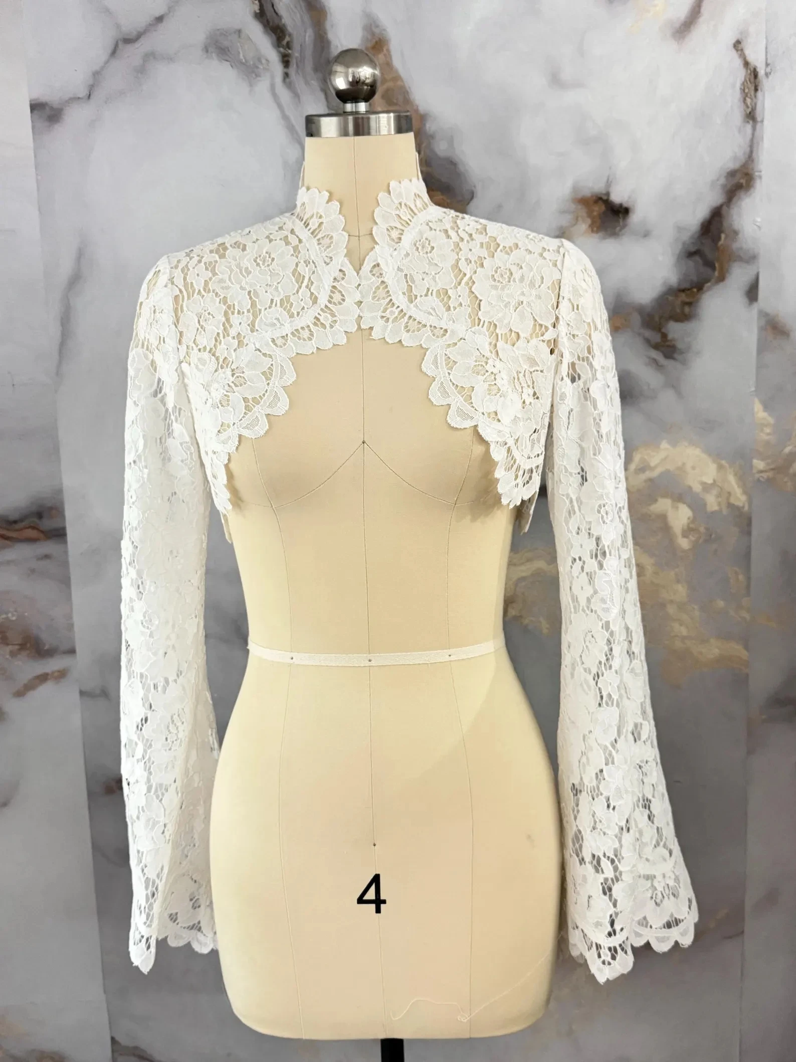 Customized 2026 Wedding Boleros Lace Full Sleeves Bride Shrugs Bridal Top Cover Formal Party Accessory Women Jackets image 3
