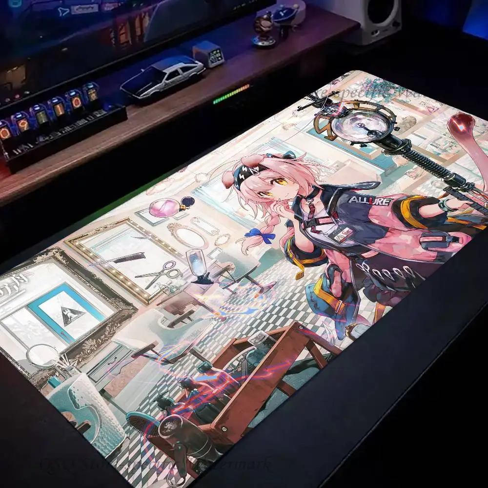 Goldenglow Anime A-Arknights Mousepad Non-slip Suitable For Office Computers Laptops E-sports Game Desk Mats XXL Keyboard