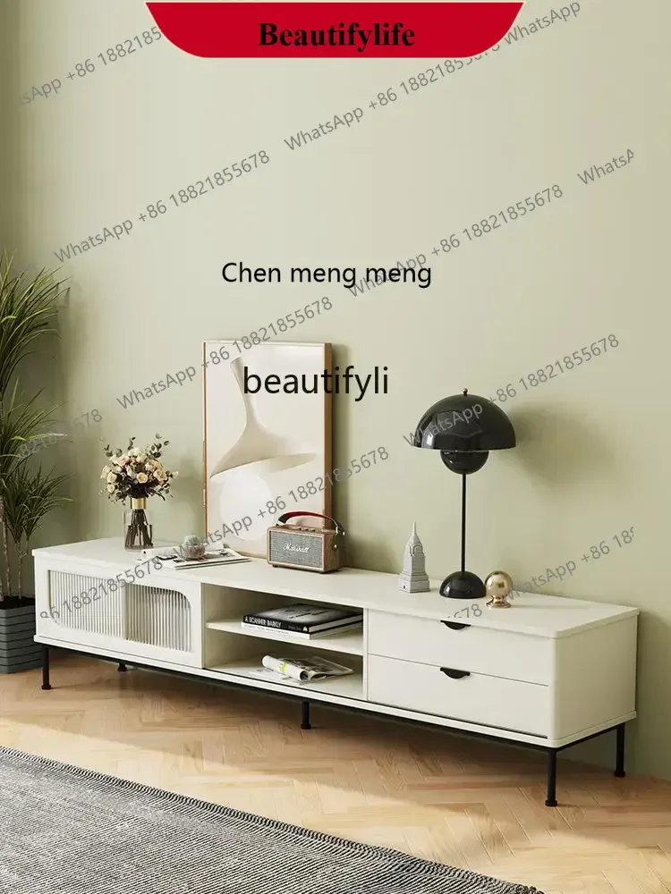 D178 Y zq Italian TV Cabinet Unit Personality Living Room Bedroom Furniture Solid Wood Storage Floor Cabinet High Leg