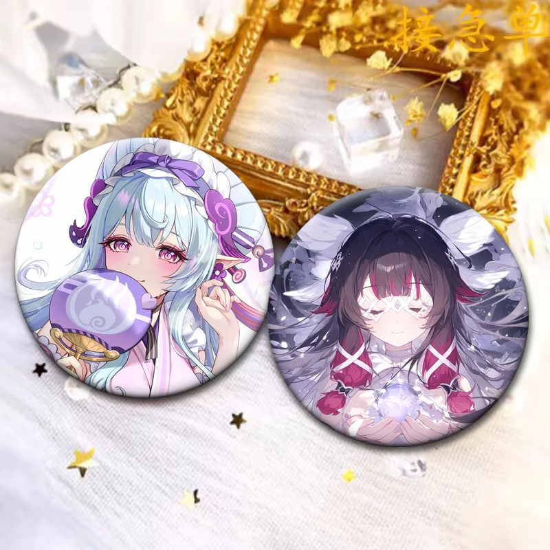 Genshin Impact Brooches Diona Kätzlein,Klee,Barbara Gunnhildr,Durin,Alice Anime Pin Beelzebul,Yaoyao,Yun Jin,Ganyu Cartoon Badge