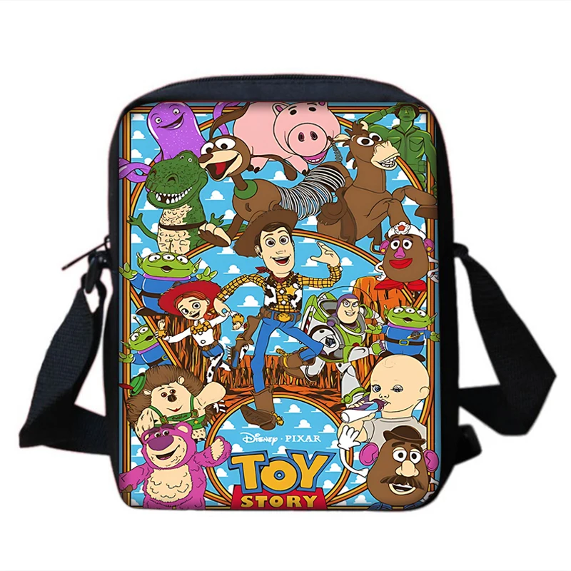 Sac messager Toy Story imprimé Buzz Lightyear pour hommes et femmes, sac à main décontracté pour enfants, sac de téléphone, sac à provisions initié, garçon, filles