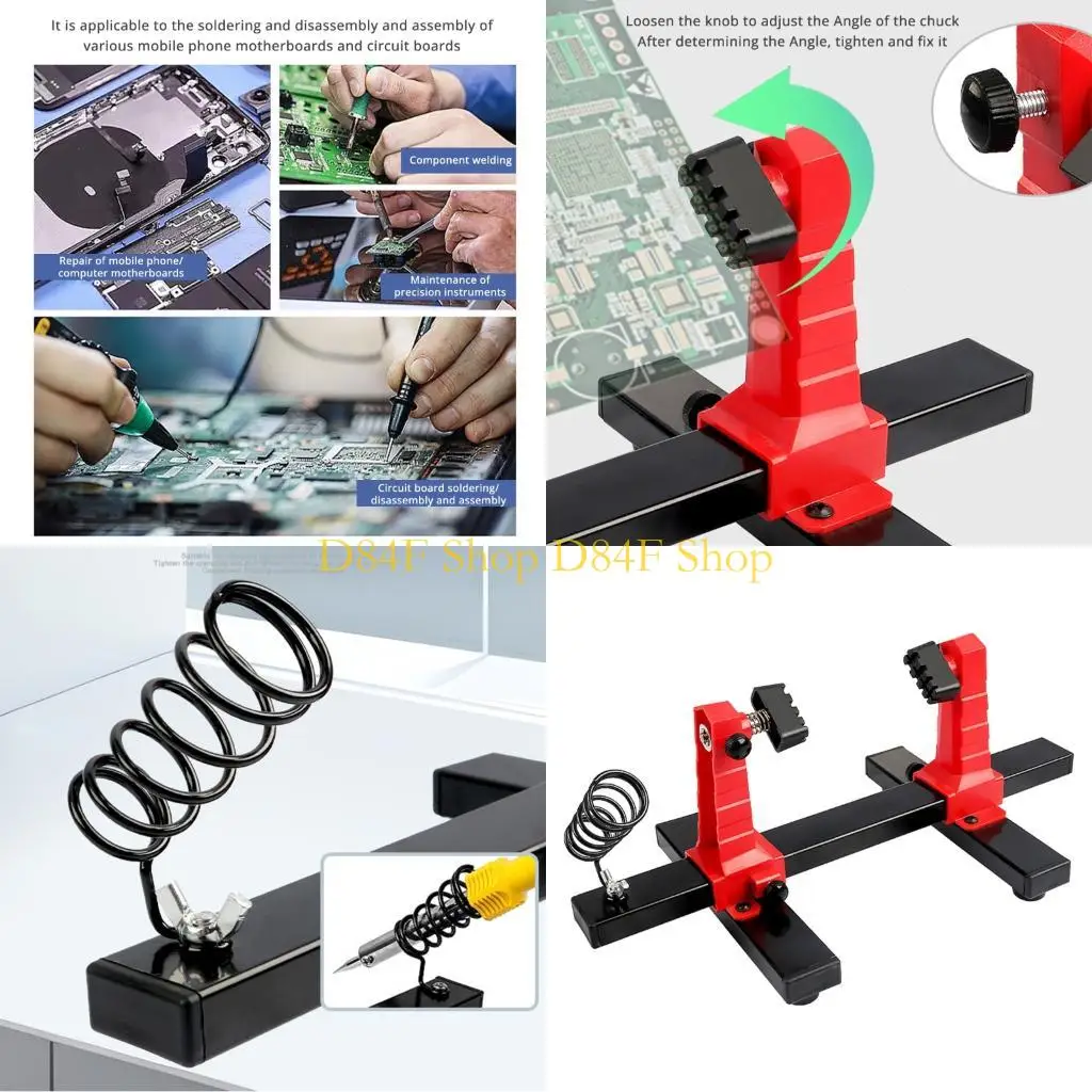 

D84F Регулируемая держатель PCB Плата зажимы зажимы roarte Holder Tool для пайки
