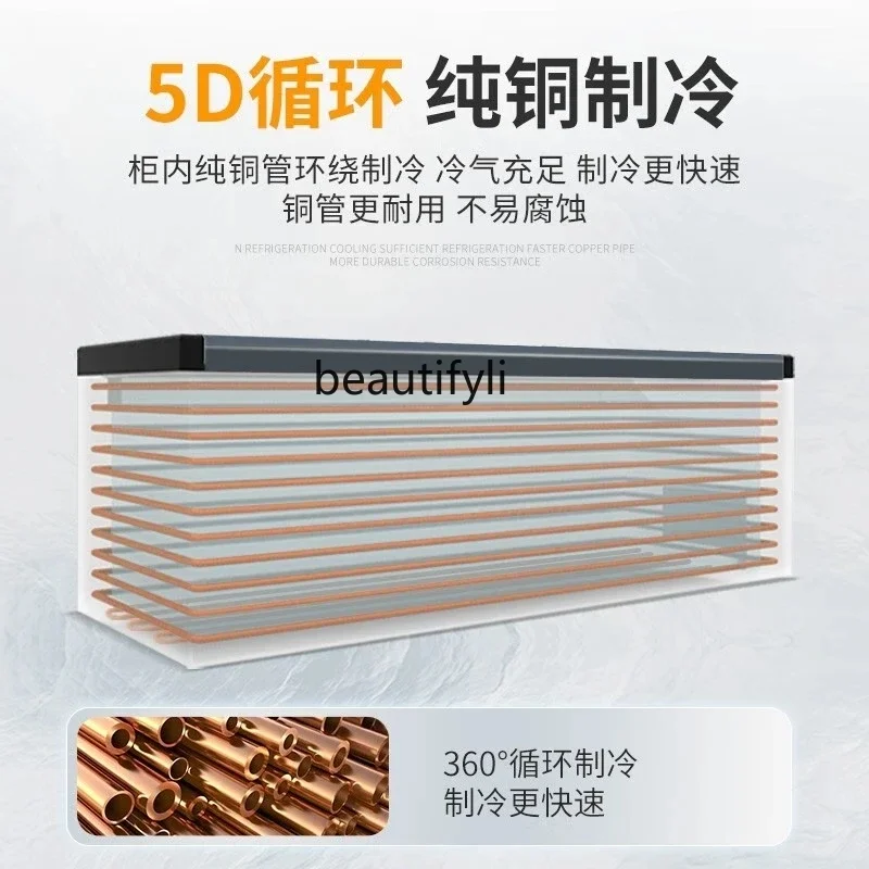 خزانة عرض الفريزر المتنقلة، أسياخ صيد الفاكهة والشواء، خزانة سطح المكتب المبردة والمجمدة ذات درجة الحرارة المنخفضة