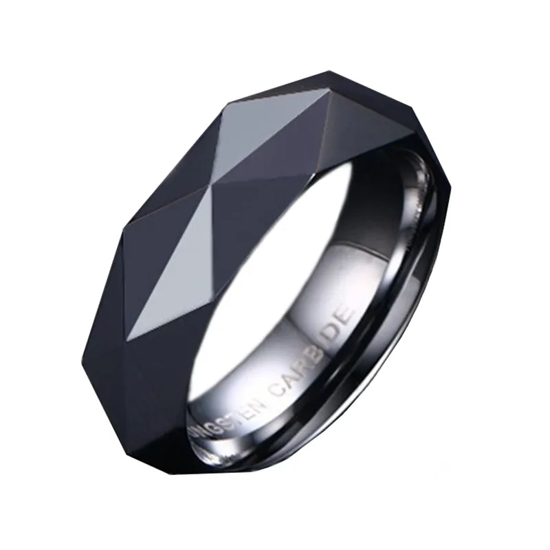 Three Colors Gold/Rose Gold Color Male Tungsten Carbide Ring Highly Polished Shining Wedding Engagement Party Ring for Men