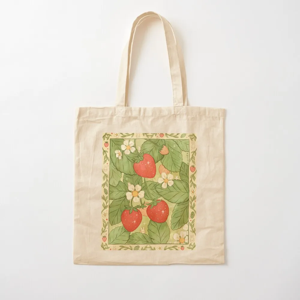 

Strawberries for Life Tote Bag tote bag university hand bag ladies handbag Canvas Tote