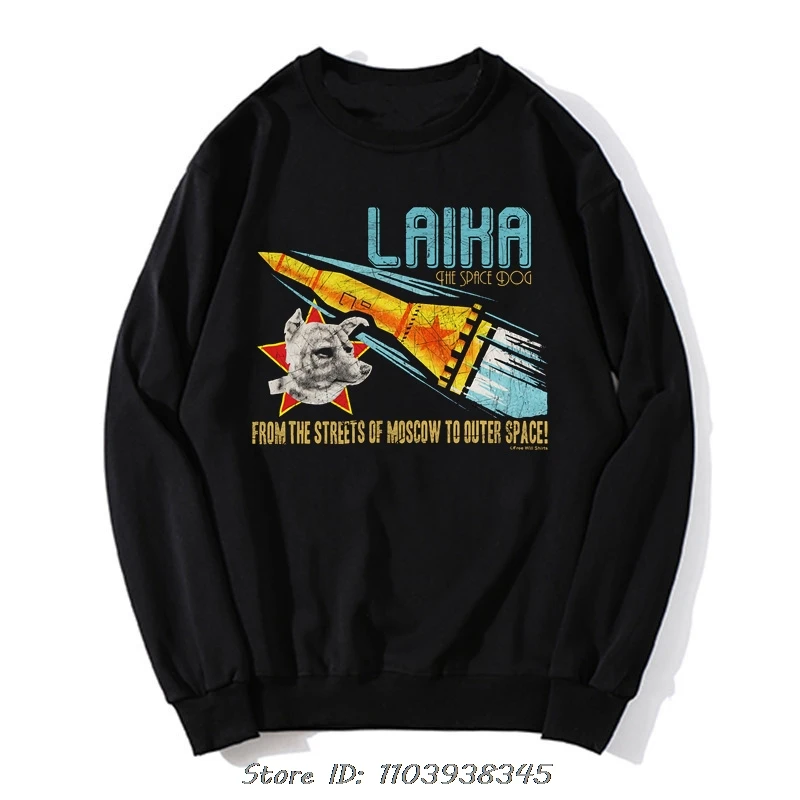 لايكا سبيس دوج الاتحاد السوفياتي المتضخم هوديي الاتحاد السوفياتي روسيا سبوتنيك 2 موسكو ملابس علوية من القطن بلوفر ملابس الشارع الشهير ملابس للرجال