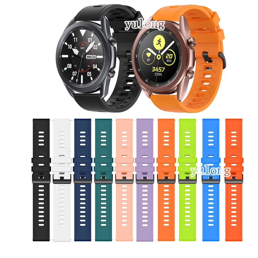 

Silicone Strap for Samsung Galaxy Watch Active 2 40mm 44mm watch3 41mm 45mm 42mm 46mm Frontier Gear S3 Smart Watch Band