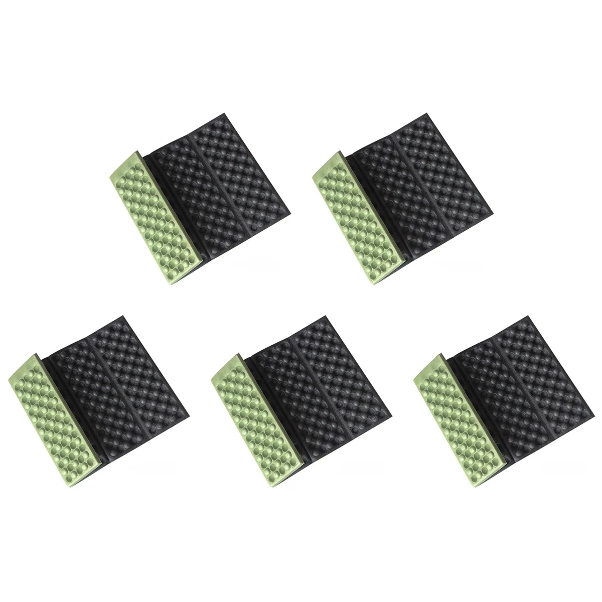 A77I 5X Camping Mats Folding Foam Mats Waterproof Sitting Carpet Seat Cushion for Outdoor Camping Picnic Park, Green