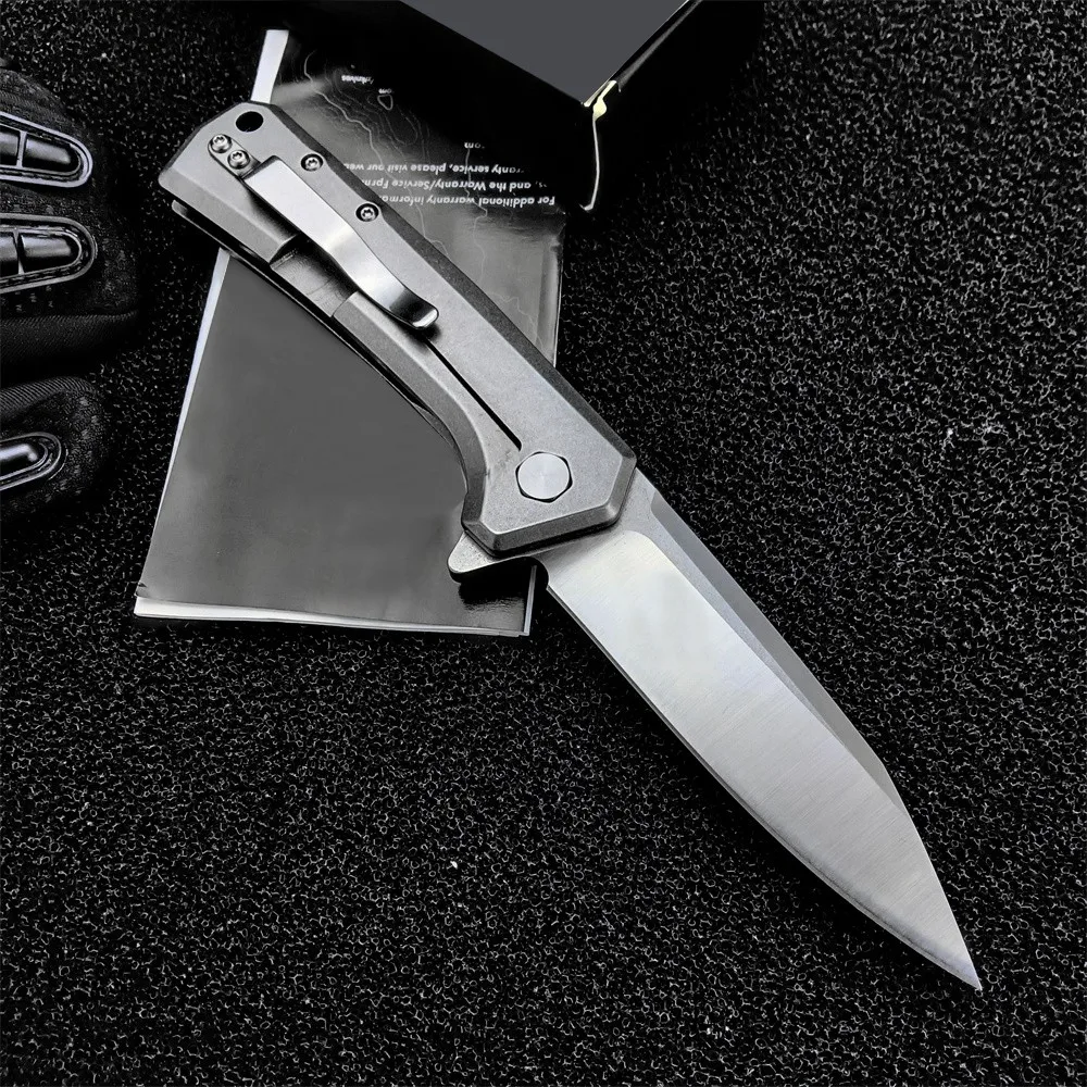 0808 Rexford Flipper Folding Pocket Knife D2 Blade 420 Steel Handle Outdoor Tactical EDC Knives Camping Hunting Survival Tool