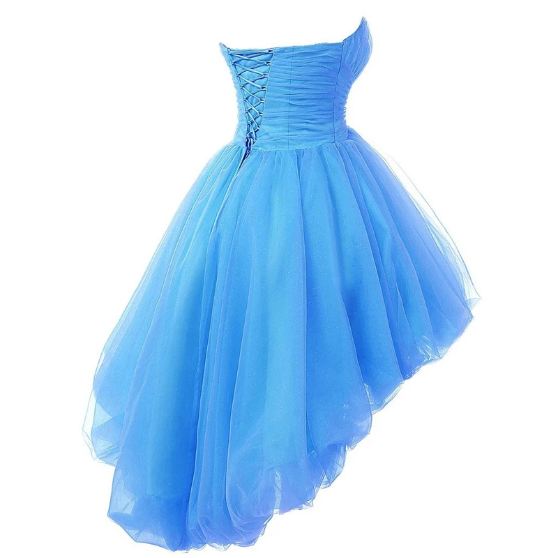 Sweetheart Juniors Hi-lo Homecoming Dresses Short Graduation Prom Dress Puffy Organza Cocktail Party Gowns Vestidos de fiesta