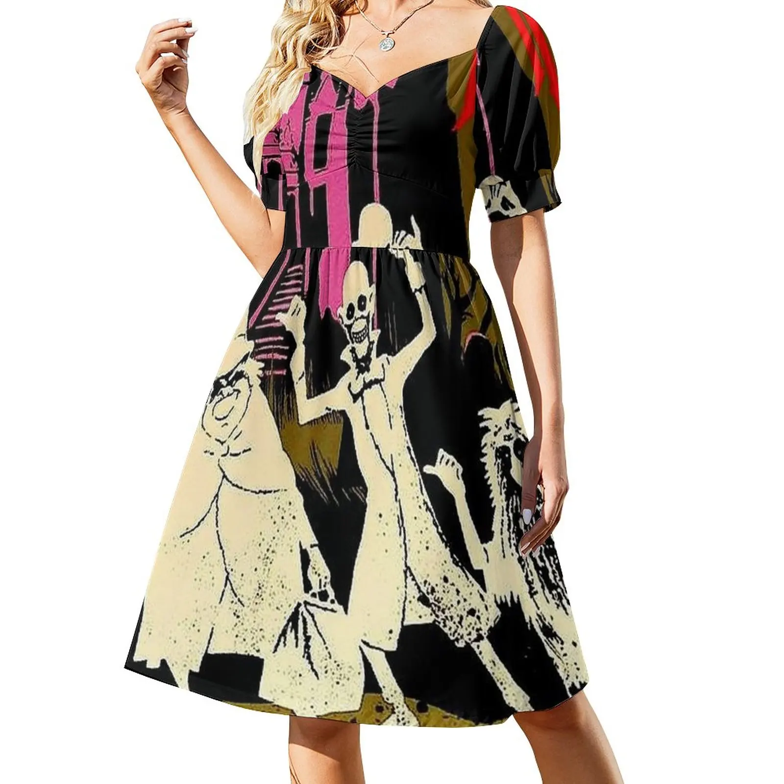 HAUNTED MANSION : Vintage Liberty Square Advertising Print Dress dress summer luxury dresses ladies dresses for women 2023