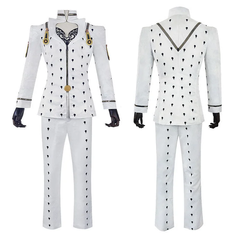 

Anime Bruno Bucciarati Cosplay Costume White Black Suits Uniform Men Women Zentai Full Sets Halloween Carnival Party Costumes