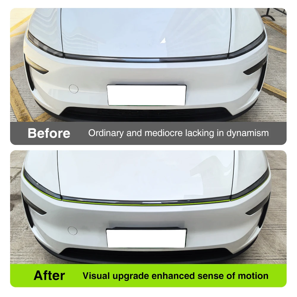 Per Tesla Modello 3 Highland 2025 Auto Faro Decorazione Adesivi Modello Y Juniper 2026 Trim Strip Cambia Colore Pellicola Accessori