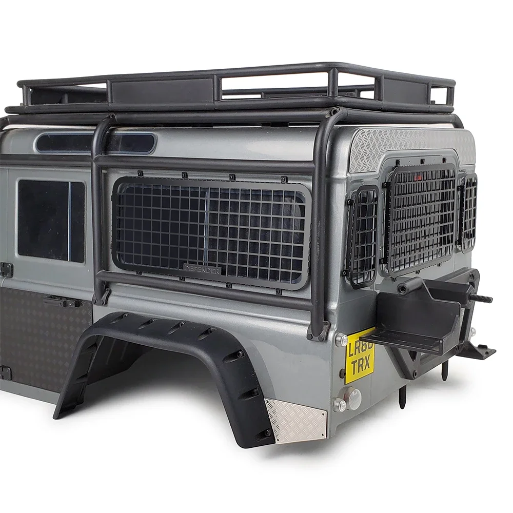 AXSPEED Metal Window Mesh Protective Net for TRX4 Defender 1/10 RC Crawler Car Rear Side Window Net Tail Windows