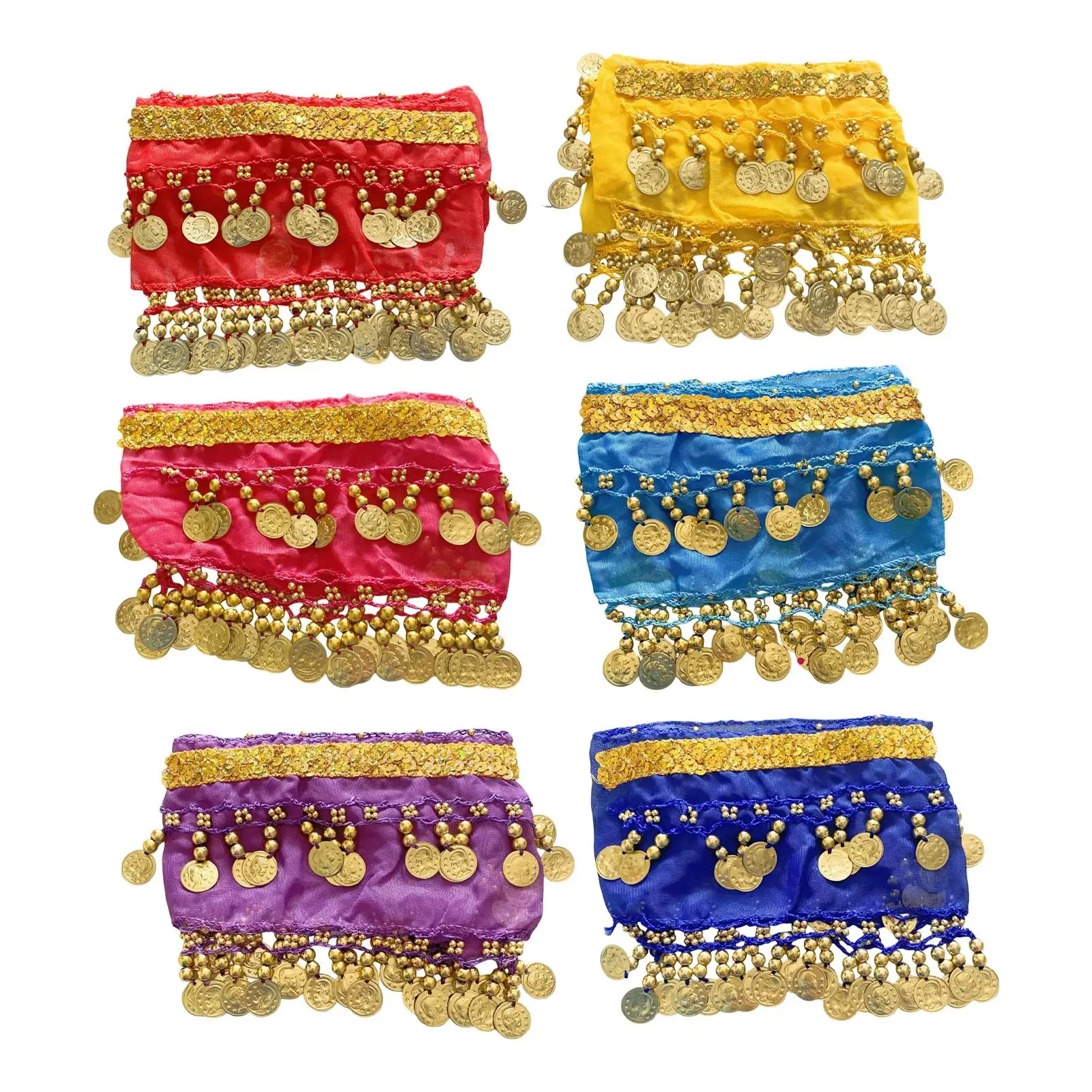 Dog Belly Dance Hip Scarf Universal Fit Sequin Waist Chain Pet Dress for Large and Small Dogs