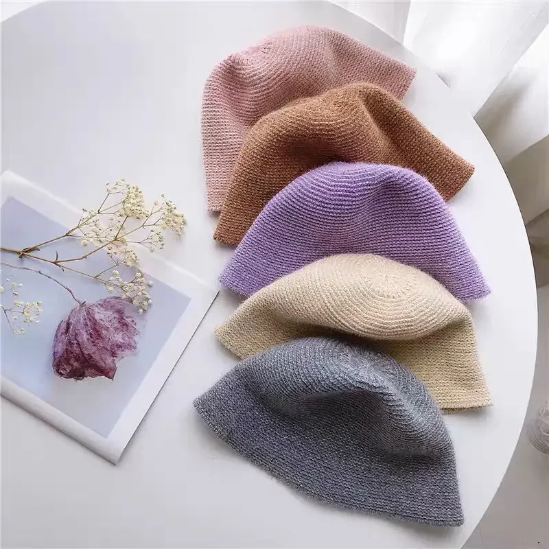 Children Hat Autumn Winter 2022 New Fashionable Children Korean Style Baby Solid Color Casual Simple Hat Sweet Cute Bucket Hat