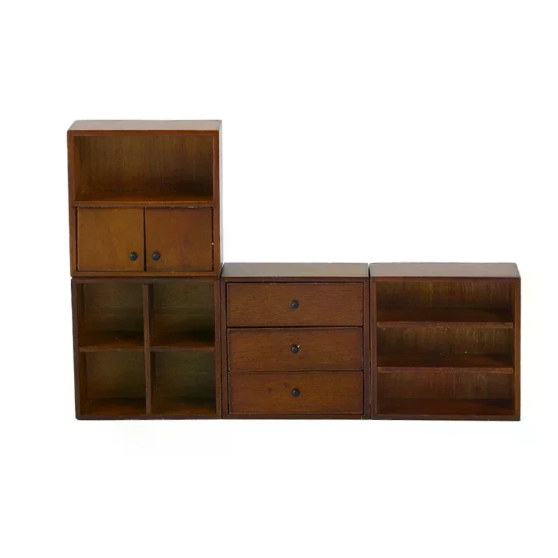 Combinaison Miniature pour maison de poupée 1:12, vitrine, meubles, modèle de décoration, jouet, accessoires pour maison de poupée