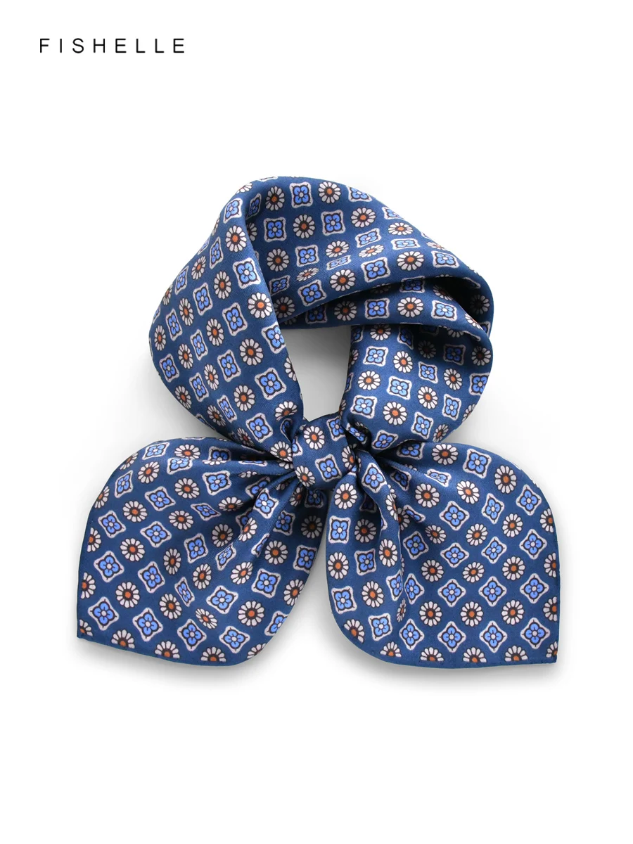 

Синий 100% шелковый шарф, саржевая женская шаль, квадратный мужской платок с галстуком, карманный квадратный роскошный подарок, повязка на голову, шейный платок