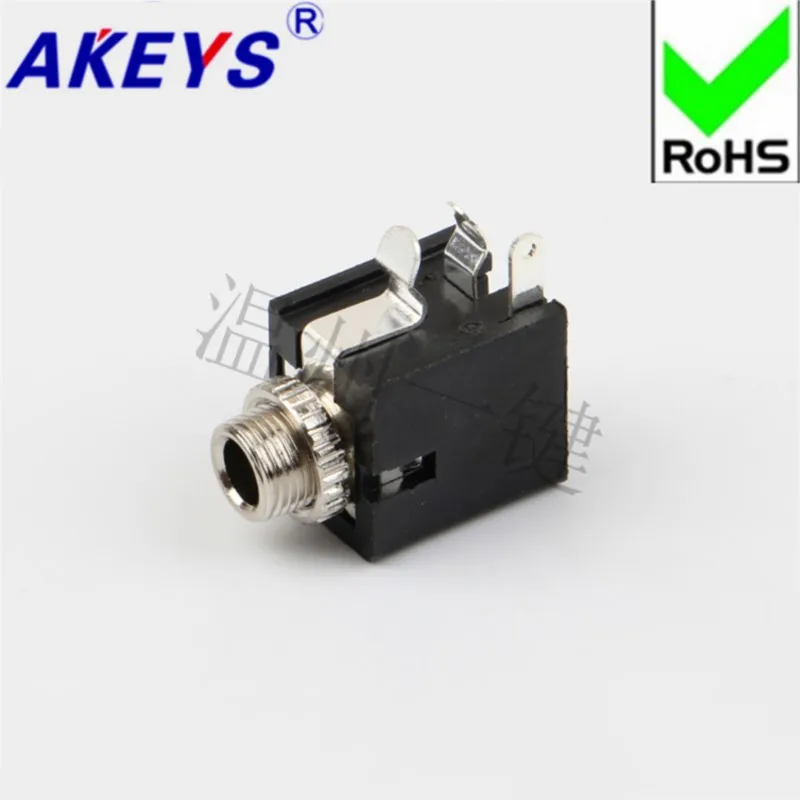 10 pcs PJ-303M headphone interface 3.5 headphone socket 3 pins without fixed foot 3.5MM audio socket base