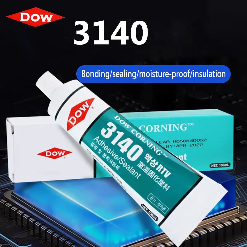 

Dow 3140 Glue Translucent RVT silicone waterproof insulating electronic adhesive circuit board coated with flame retardant seala