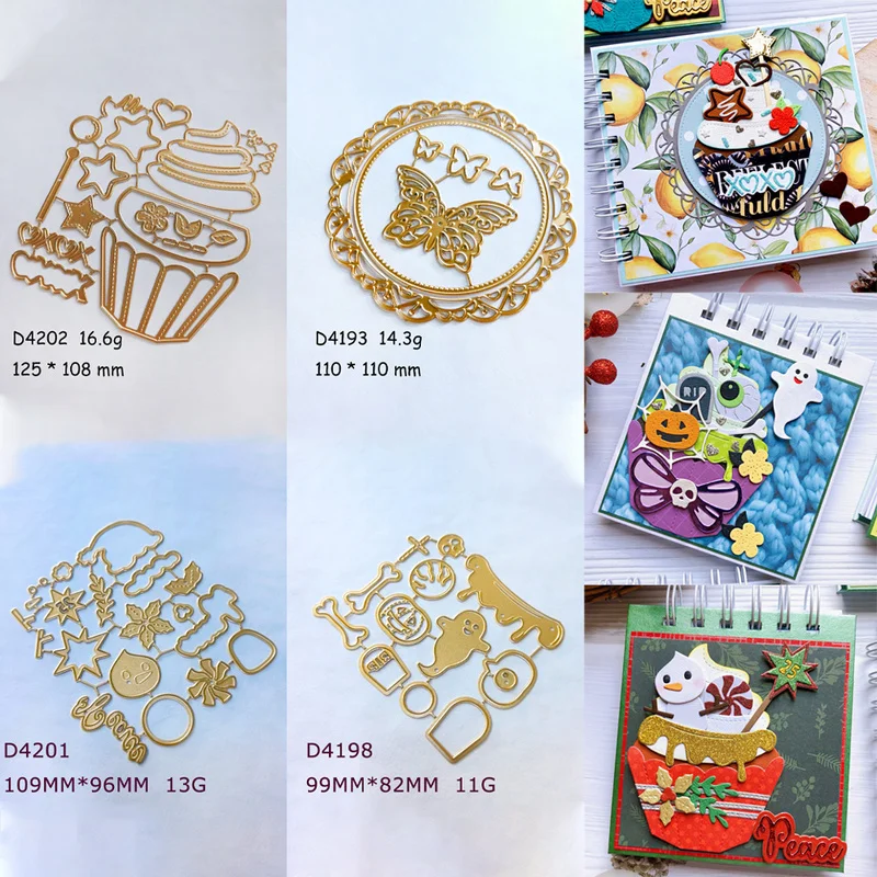 Cake Butterfly Halloween Ghost Metal Cutting Dies Stencil Template for DIY Scrapbooking Album Greeting Card Making Embossing