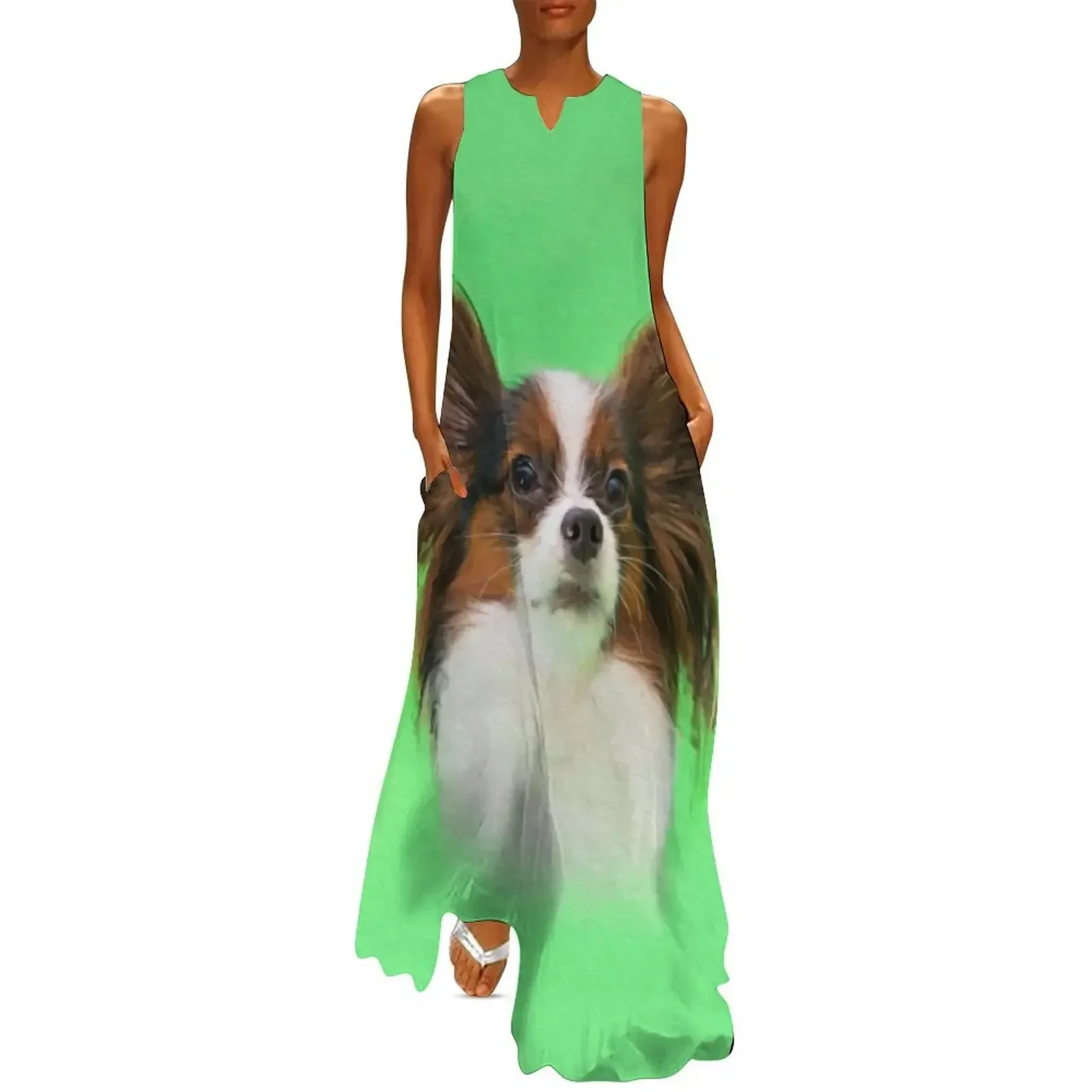 

Papillon -Continental Toy Spaniel Long Dress Women dresses summer Aesthetic clothing summer women's dress 2025 Dresses Dress