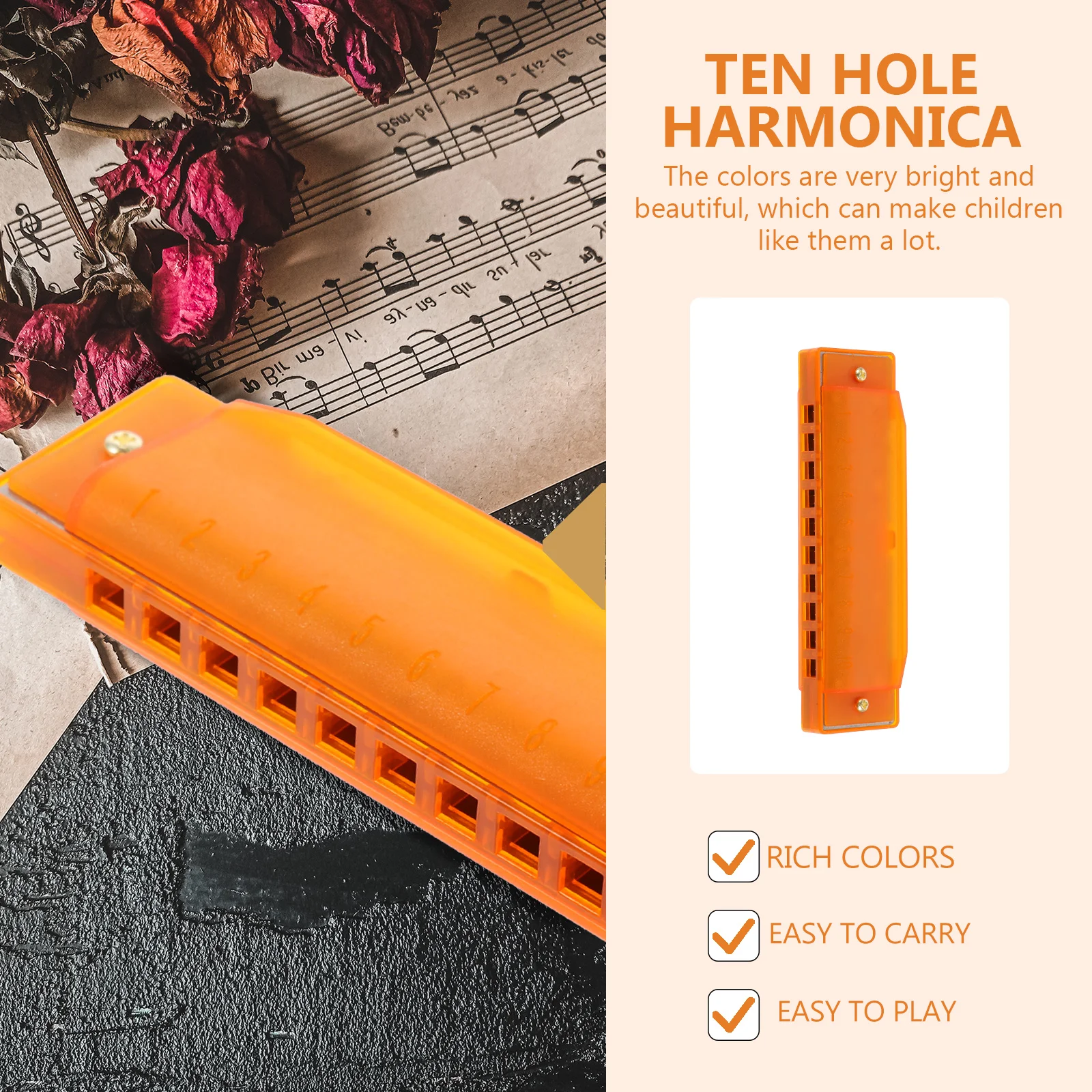 

Children's Harmonica Instruments for Kids Harmonicas Mouth Organ Toddler Musical Toy