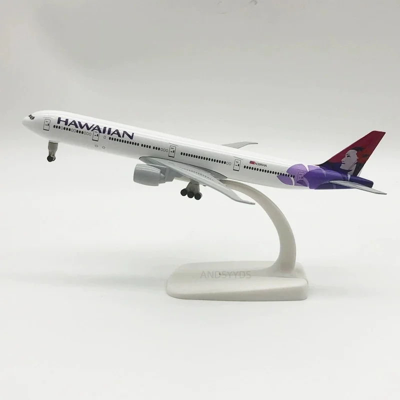

20CM Airplane Model for Adult 777 Hawaiian Metal Collectible Souvenir Plane Toy w Landing Gears Child toy Gifts