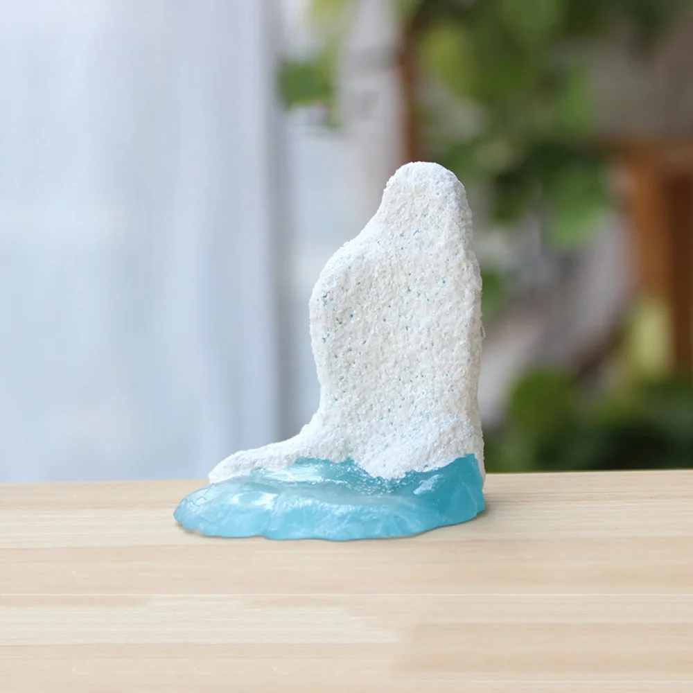 

Small Handmade Craft Penguin Iceberg Model Winter Figurine Miniature Micro Landscape Fairy Garden Ornament