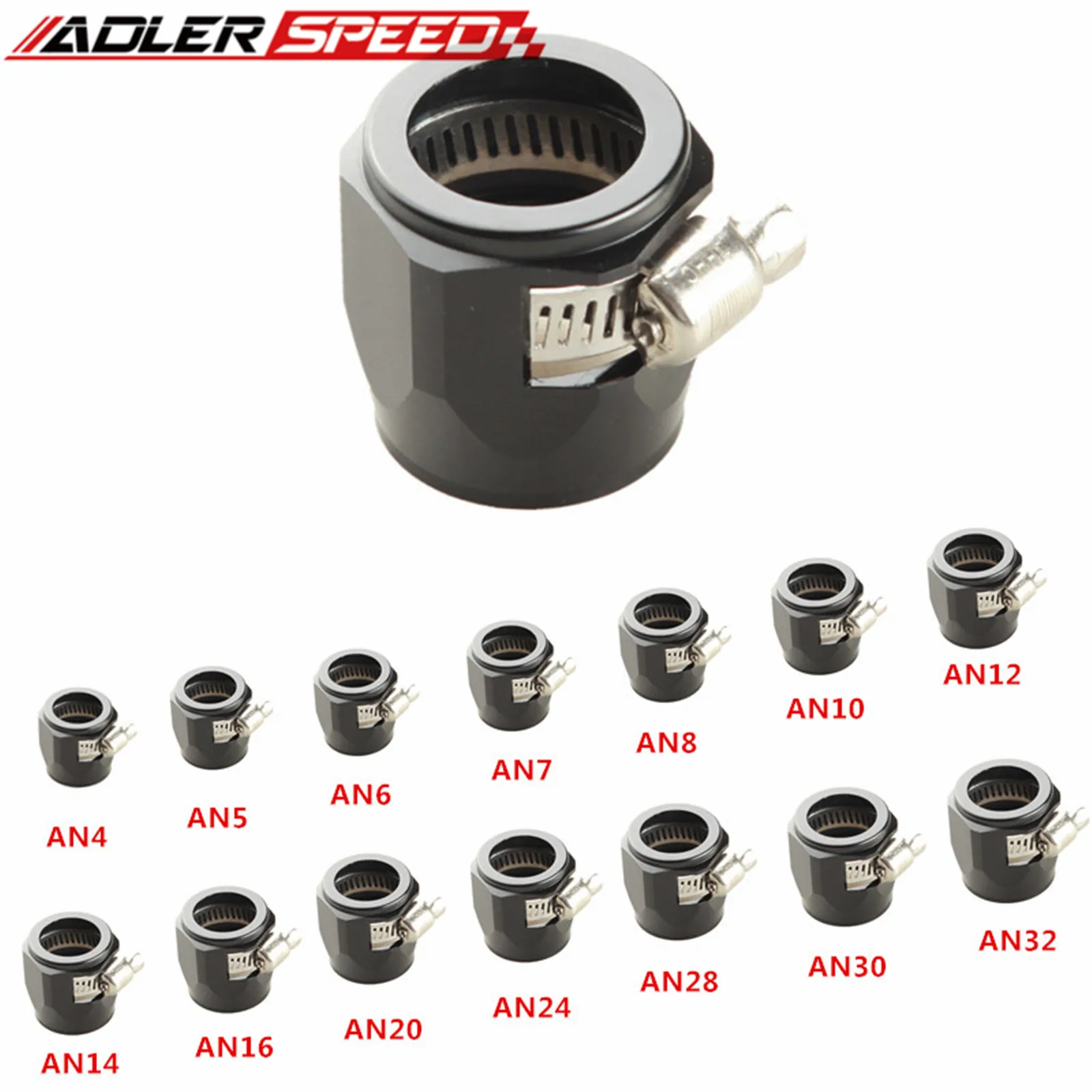 AN4 AN6 AN8 AN10 AN12 Car Hose Finisher Clamp Radiator Modified Fuel Pipe Clip Buckle Universal Hose Clamps Oil End Finisher