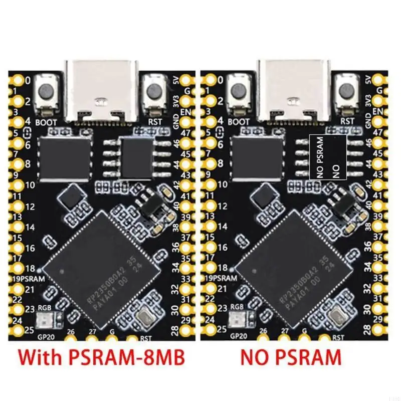 

Миниатюрная макетная плата с модулем PSRAM объемом 8 МБ Tiny RP2350B RP2350 Легкий прототип F19E
