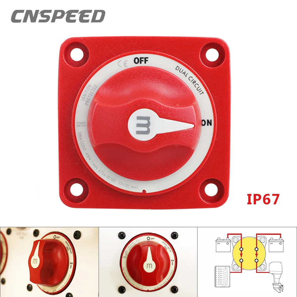 Hot Sale Battery Circuit Cutter 2 Position Dual Circuit 32V DC Marine Isolator Disconnect Rotary Switch for Camper RV TrucK Boat