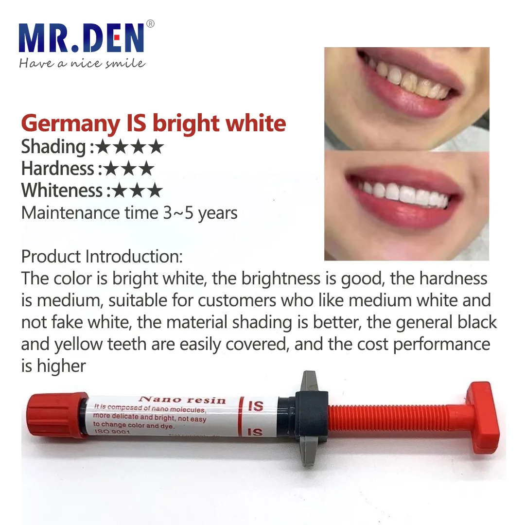 Teeth Whitening Materials Nano Dental Sculpture German Dental Resin Veneer Materials Natural Color Star White Natural White