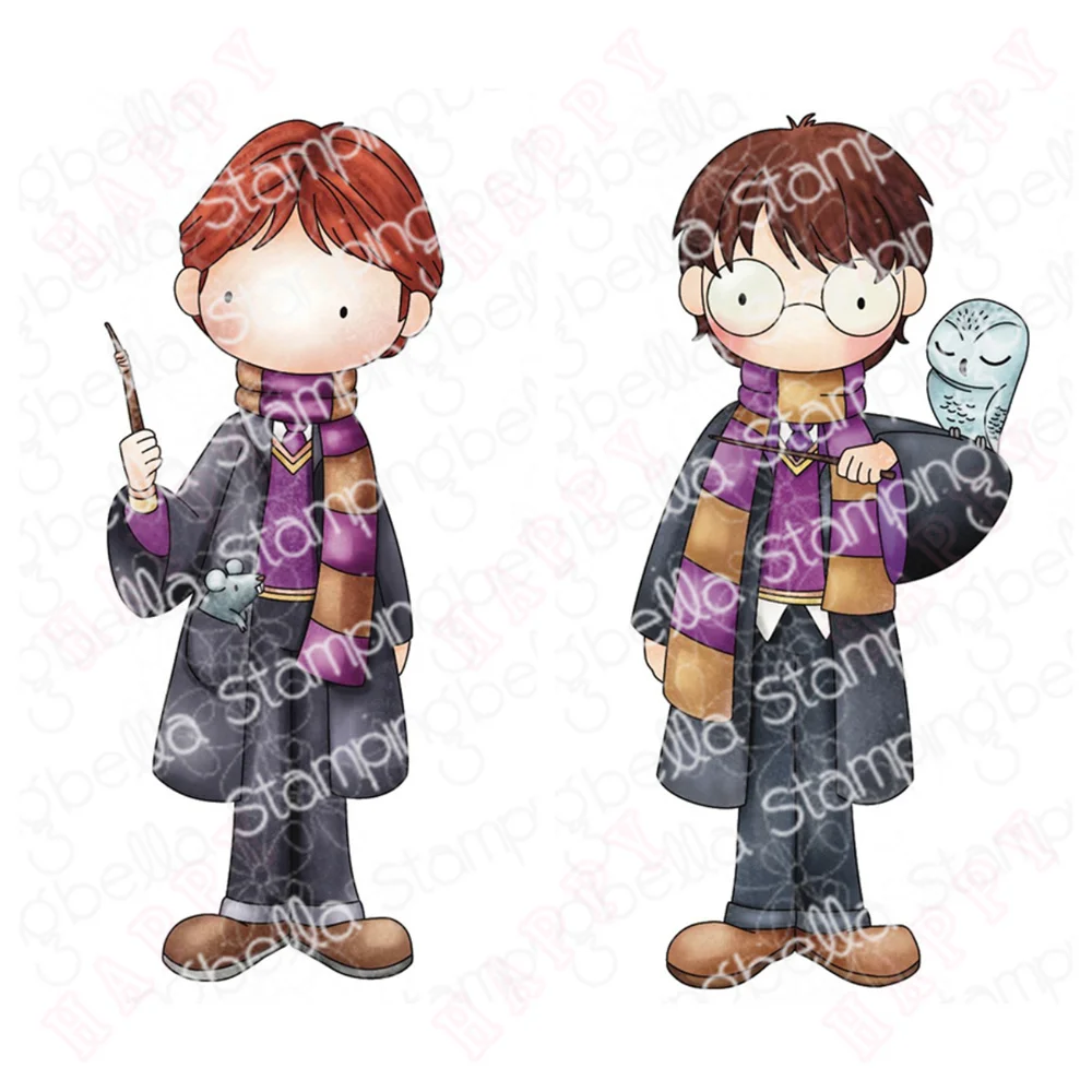 

Townie Wizard in Training with Owl Rubber Stamp for DIY Clear Stamps Scrapbooking Paper Card Making Decoration Craft New 2025