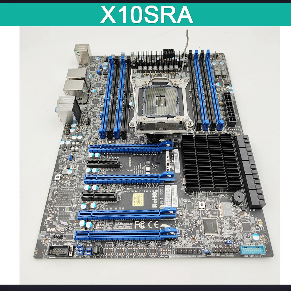 Para placa base de estación de trabajo Supermicro LGA2011 compatible con E5-2600/1600 V4/V3 i7 DDR4 PCI-E 3,0 SATA3 X10SRA