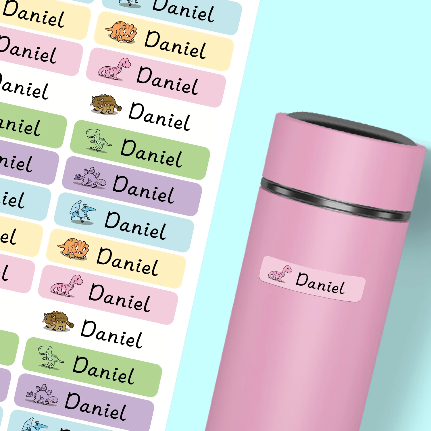 42/84/126pcs animals custom Scrapbook Stickers Pencil Tag Custom Label Water Cup Label For School Stationery, Books
